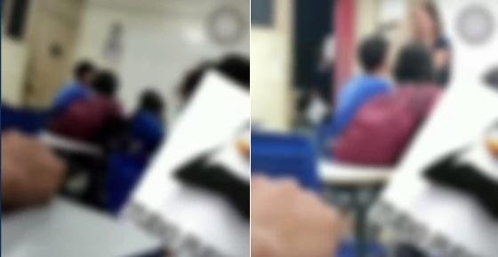 Alunos gravam professora mandando aluno tomar no c* em escola de VG Alunos gravam professora mandando aluno tomar no c* em escola de VG