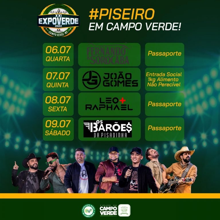 Dupla Fernando e Sorocaba e Barões da Pisadinha agitam a Expoverde 2022 Dupla Fernando e Sorocaba e Barões da Pisadinha agitam a Expoverde 2022