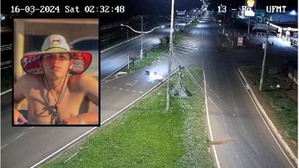 PERDEU O CONTROLE Veja vídeo – Jovem morre após bater moto contra Palmeira na BR-070
