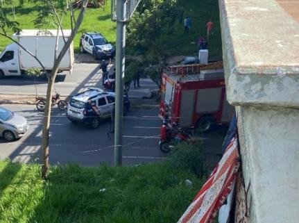 MIGUEL SUTIL Homem é resgatado após ‘cair’ de viaduto em Cuiabá