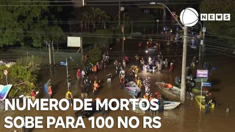 Número de mortos sobe para 100 no Rio Grande do Sul