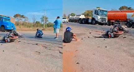 TRÂNSITO LIBERADO Vídeo – Pilotos ficam feridos em batida entre motos em VG na Imigrantes