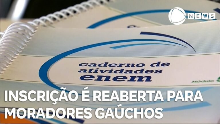 Inscrição do Enem é reaberta para moradores do Rio Grande do Sul