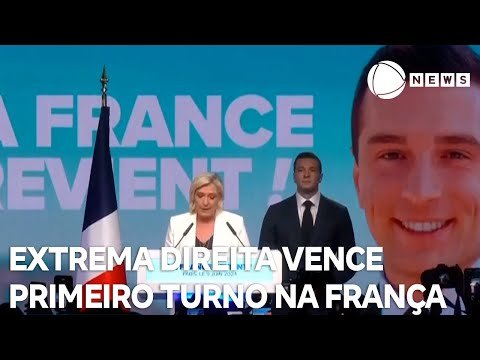 Extrema direita vence primeiro turno das eleições na França