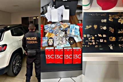 PF apreende carros de luxo, dinheiro e bloqueia R$ 6,4 mi de criminosos; mulher é apontada como líder de esquema;